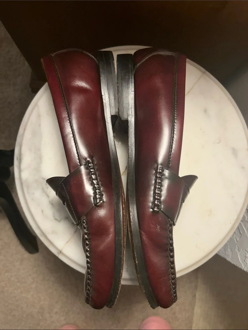 Cole Haan Men’s 12 Burgundy Leather Penny Loafers